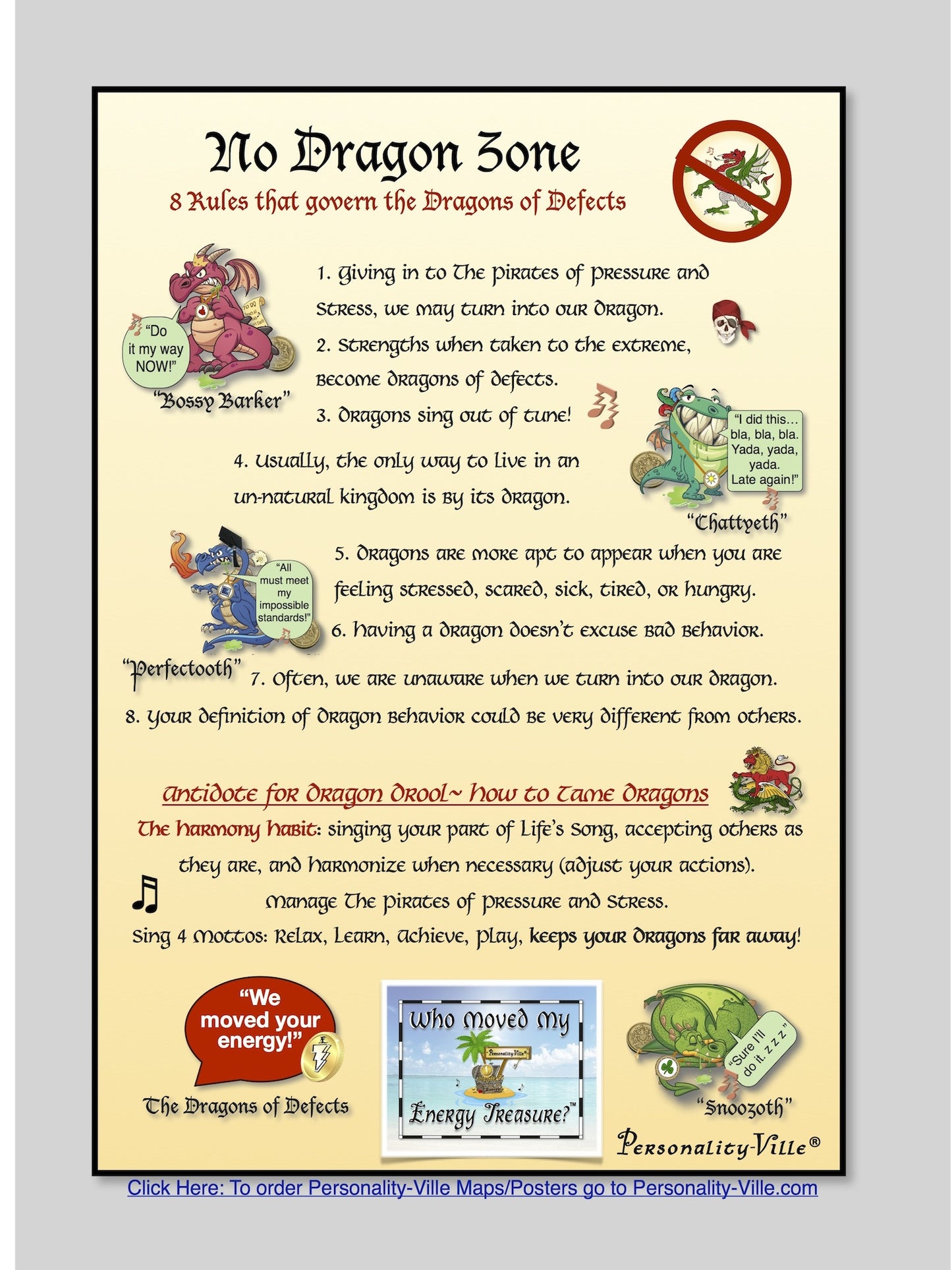 Book TWO (print) -- Personality-Ville Treasure Map to Life! Quiz & Reference 150 pgs (2 Sizes)