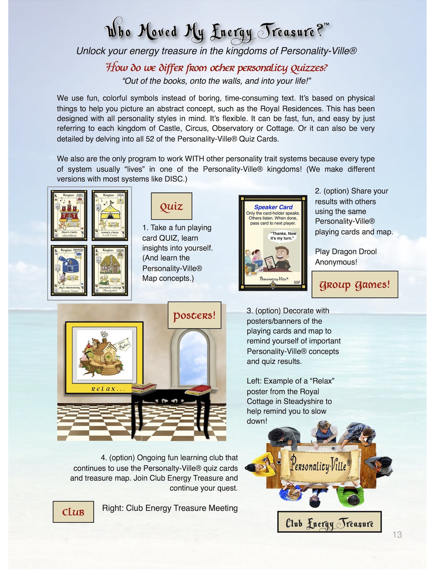 Book TWO (print) -- Personality-Ville Treasure Map to Life! Quiz & Reference 150 pgs (2 Sizes)