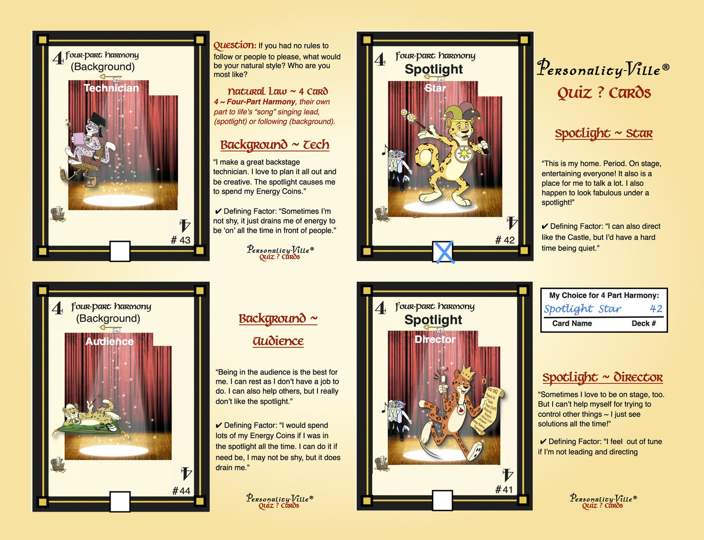 Book ONE (print): Personality-Ville Quiz-Game (& Activities) 60 Full-color Pages with FREE Mini-Posters