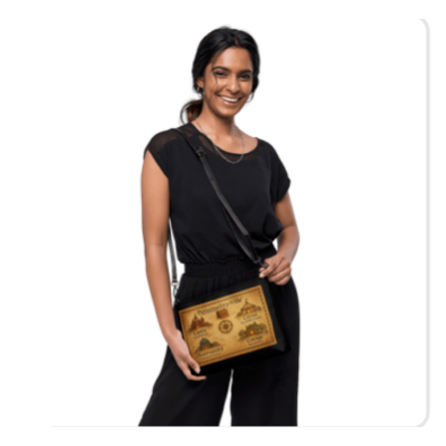PV Map (Two sides) Crossbody Bag Unisex