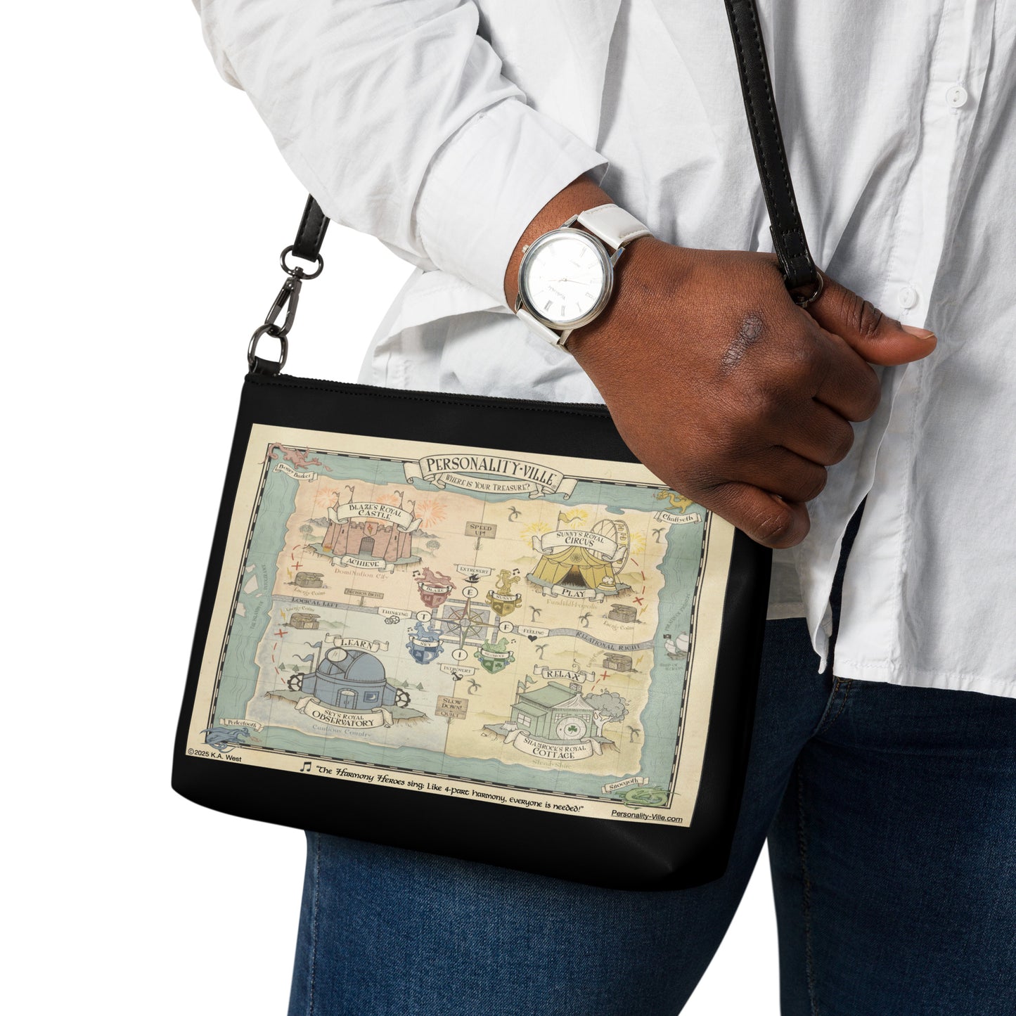 PV Map (Two sides) Crossbody Bag Unisex