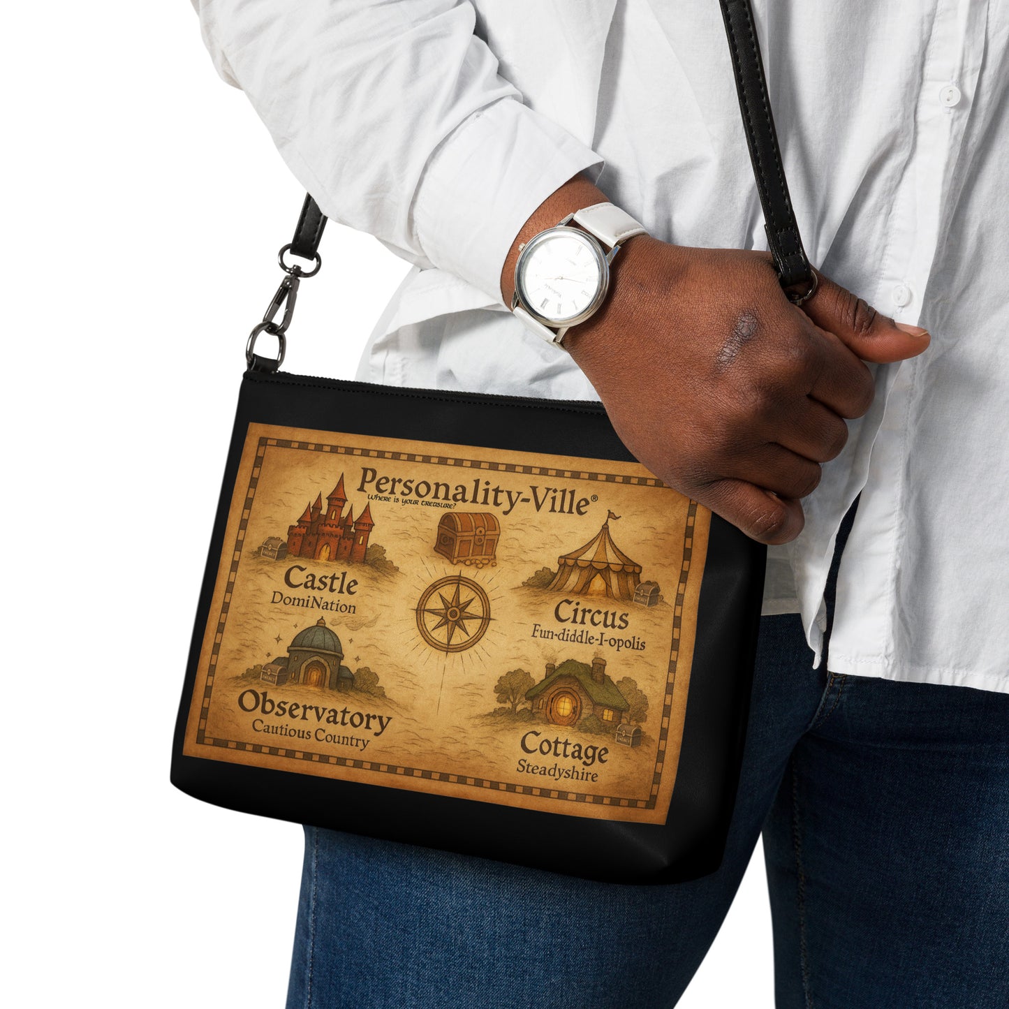 PV Map (Two sides) Crossbody Bag Unisex