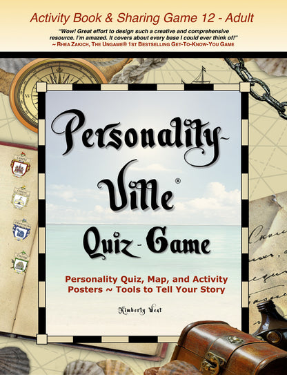 Book ONE (print): Personality-Ville Quiz-Game (& Activities) 60 Full-color Pages with FREE Mini-Posters