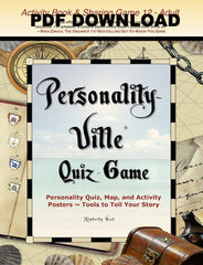 Book ONE (print): Personality-Ville Quiz-Game (& Activities) 60 Full-color Pages with FREE Mini-Posters