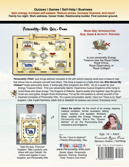 Book ONE (print): Personality-Ville Quiz-Game (& Activities) 60 Full-color Pages with FREE Mini-Posters