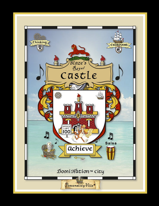 4 Coat-of-Arms Posters (All Personality-Ville Kingdoms)