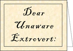 Greeting Card: "Dear Unaware"