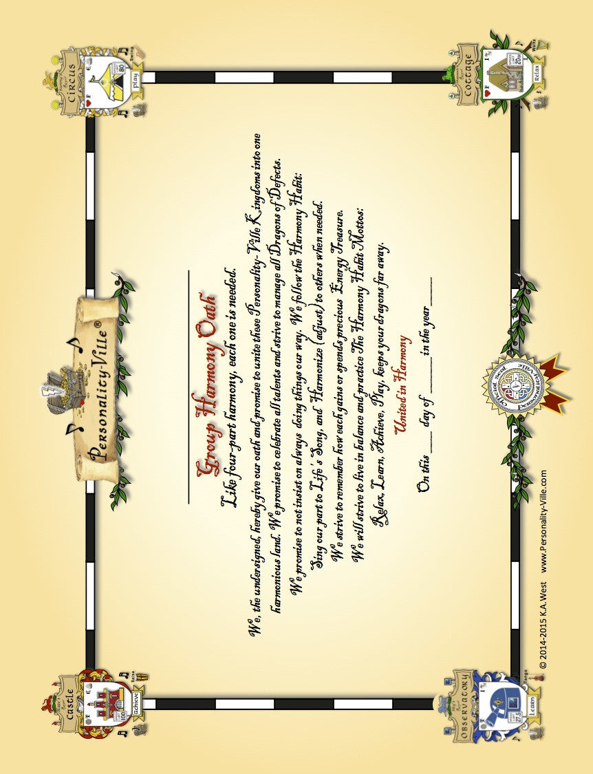 Group: "Harmony Kit" Activity | Books, Map, Card Deck, Group Harmony Oath