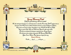 Super Size Coat-of-Arms: Group/Family Harmony Oath for Personality-Ville Kingdoms   2' x 3'