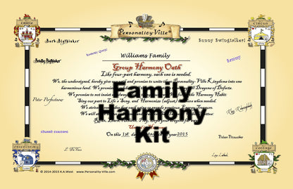 Family: "Harmony Bundle" Activity | Books, Map, Card Deck, Family Harmony Oath