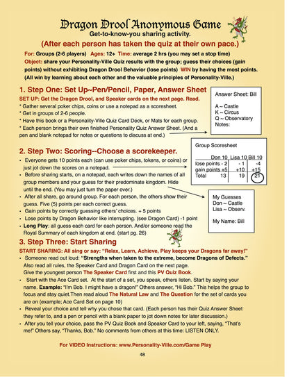 Personality-Ville Quiz-Game Deluxe Bundle (Book 1, 2 & Cards)