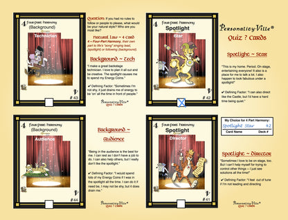 Book ONE (print): Personality-Ville Quiz-Game (& Activities) 60 Full-color Pages with FREE Mini-Posters